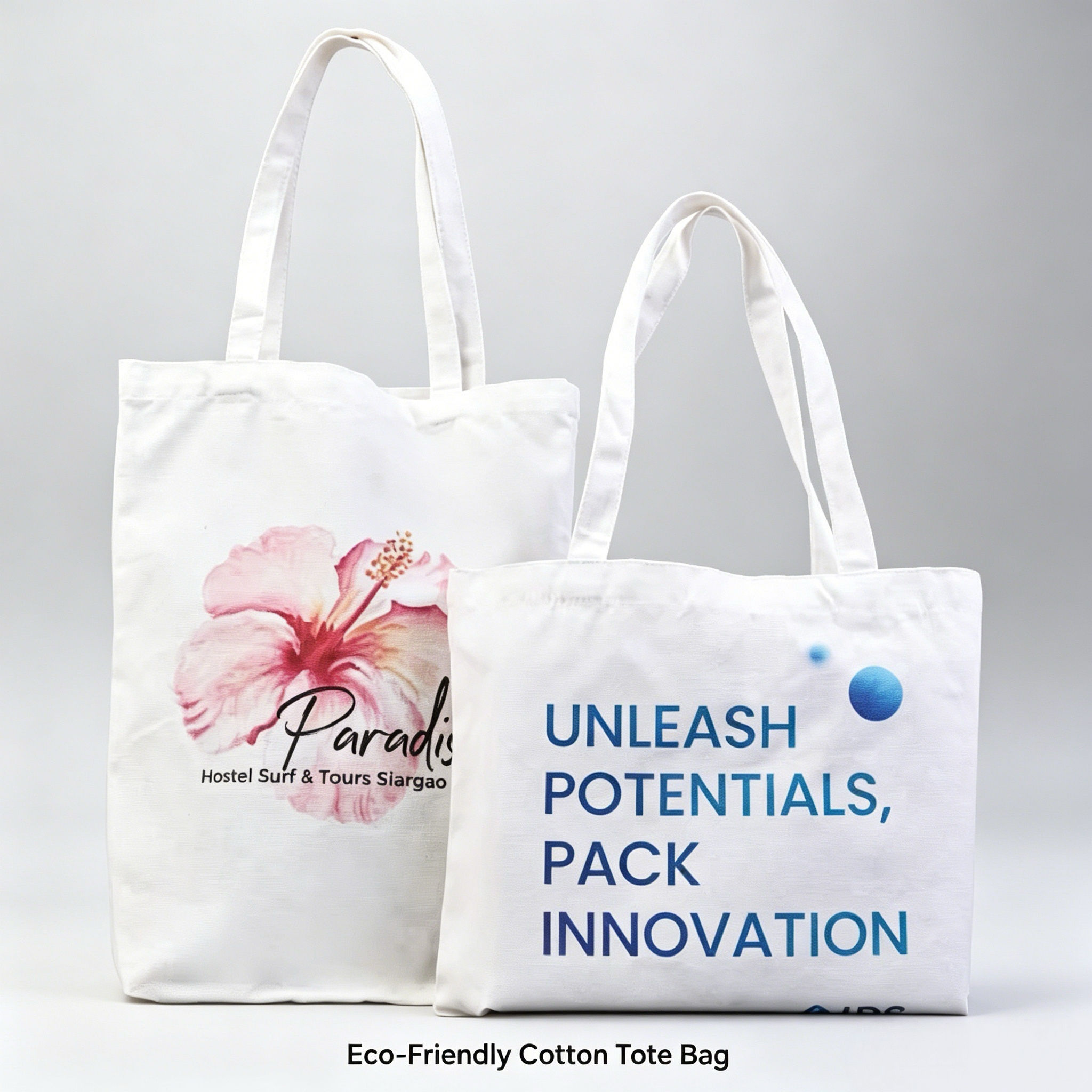 Custom printed canvas tote bags