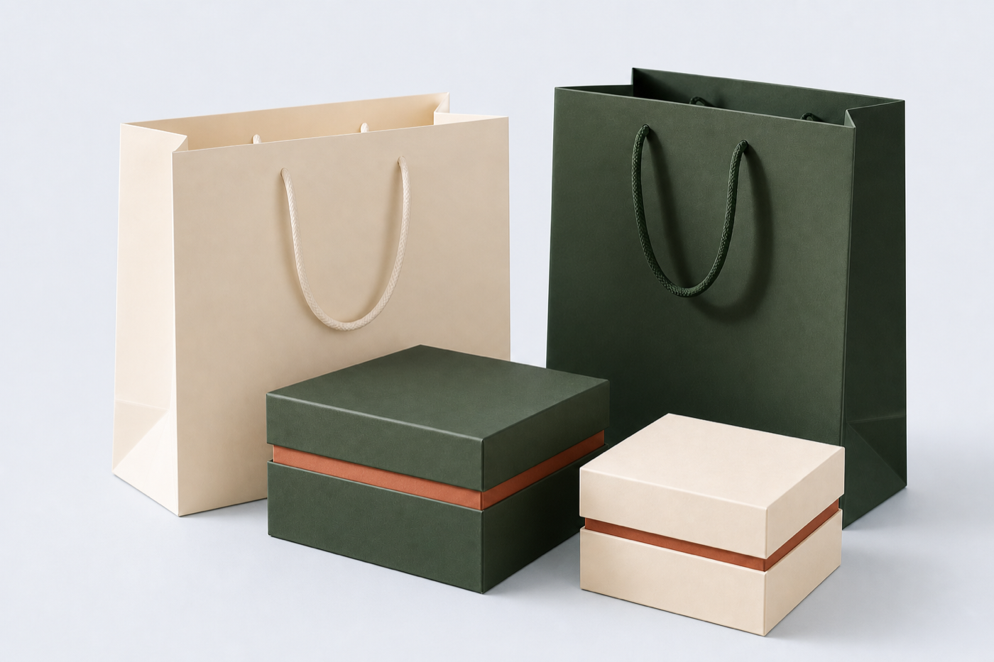 Retail gift box and paper bag packaging application