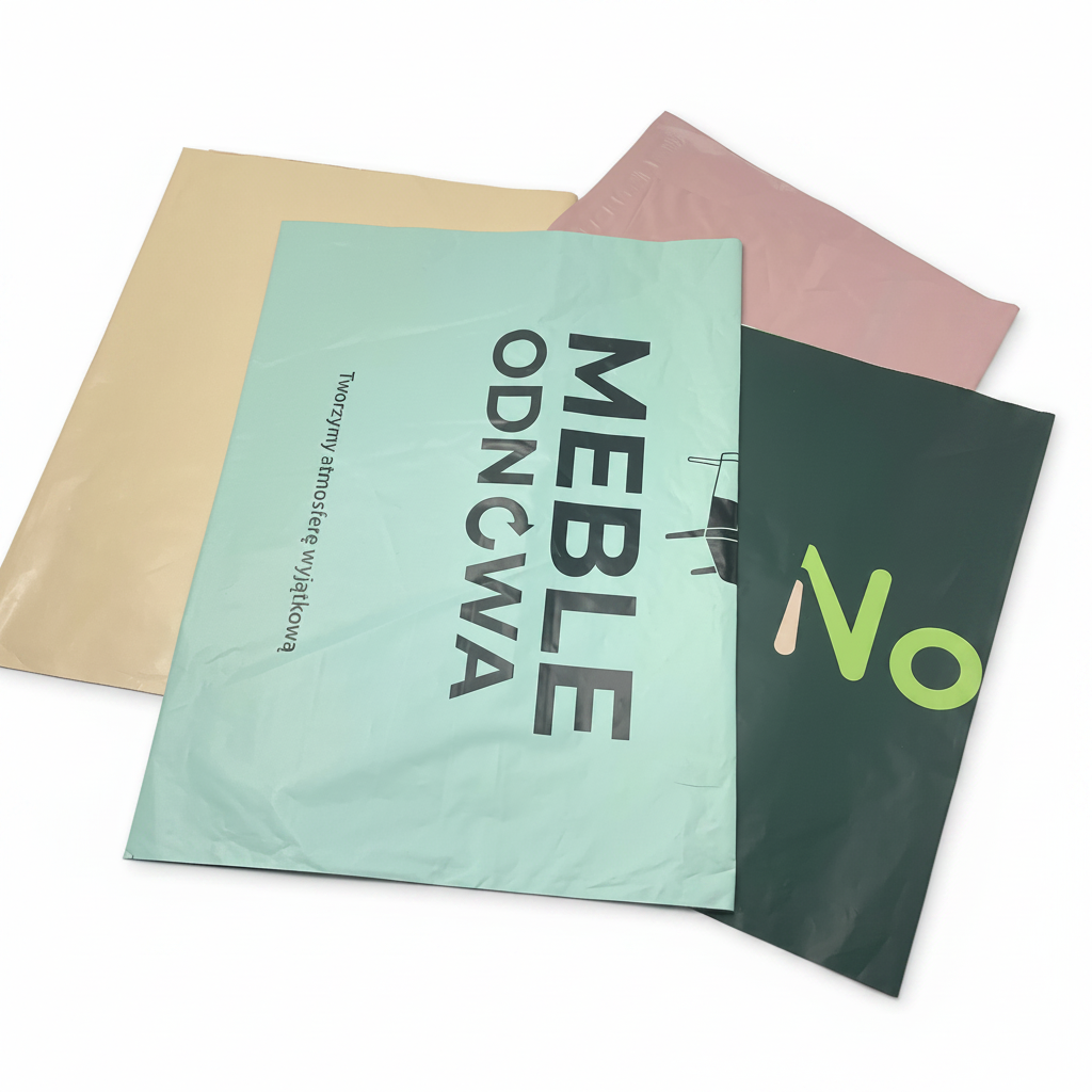 Custom printed mailing bags in multiple colors