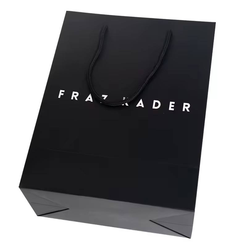 Black 250gsm Boutique Paper Bag view 3