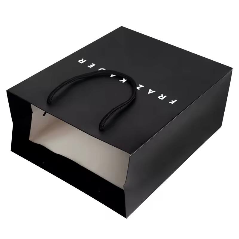 Black 250gsm Boutique Paper Bag view 4