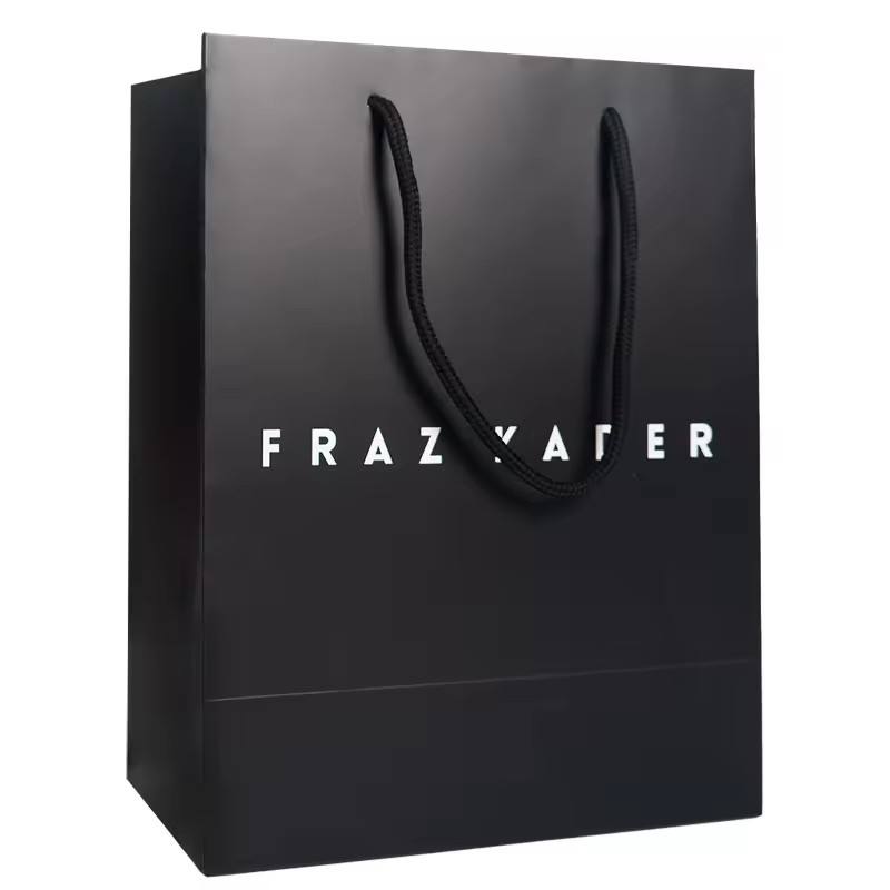 Black 250gsm Boutique Paper Bag view 6