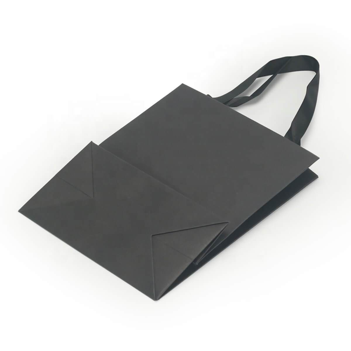 Black Card Paper Shopping Bag view 6