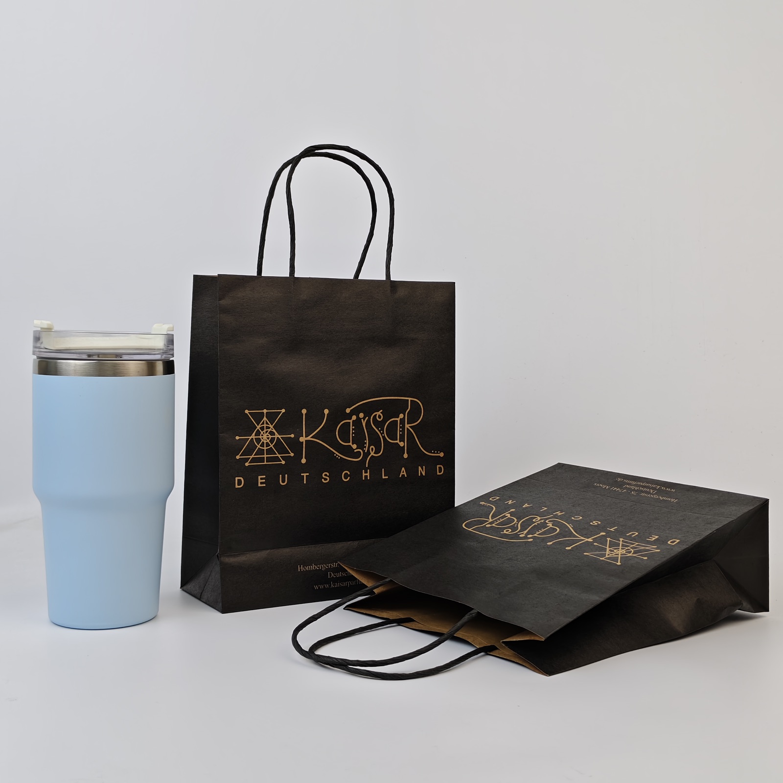 Black Kraft Paper Bag view 2