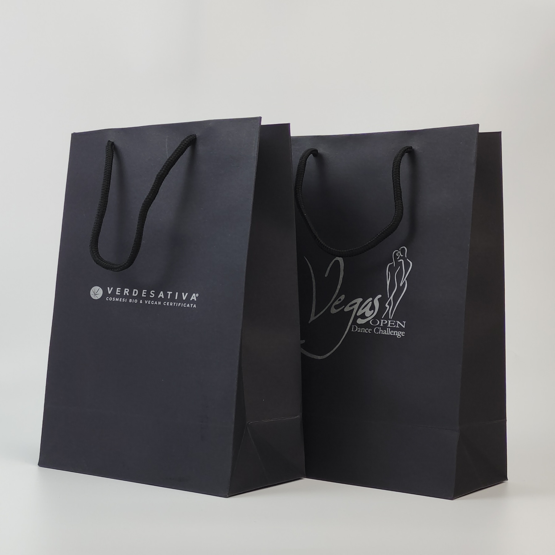 Black Paper Bag with Silver Logo view 4