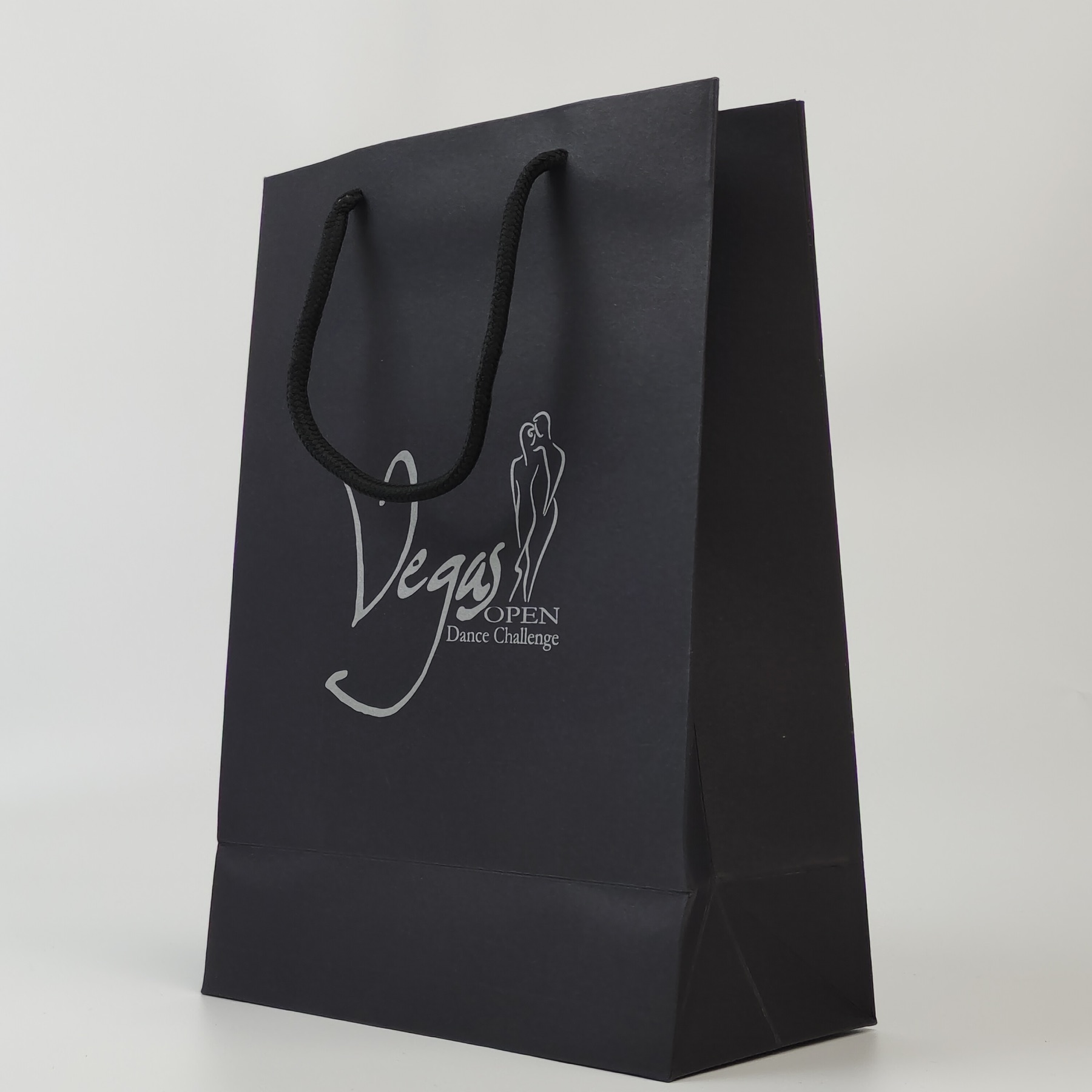 Black Paper Bag with Silver Logo view 5