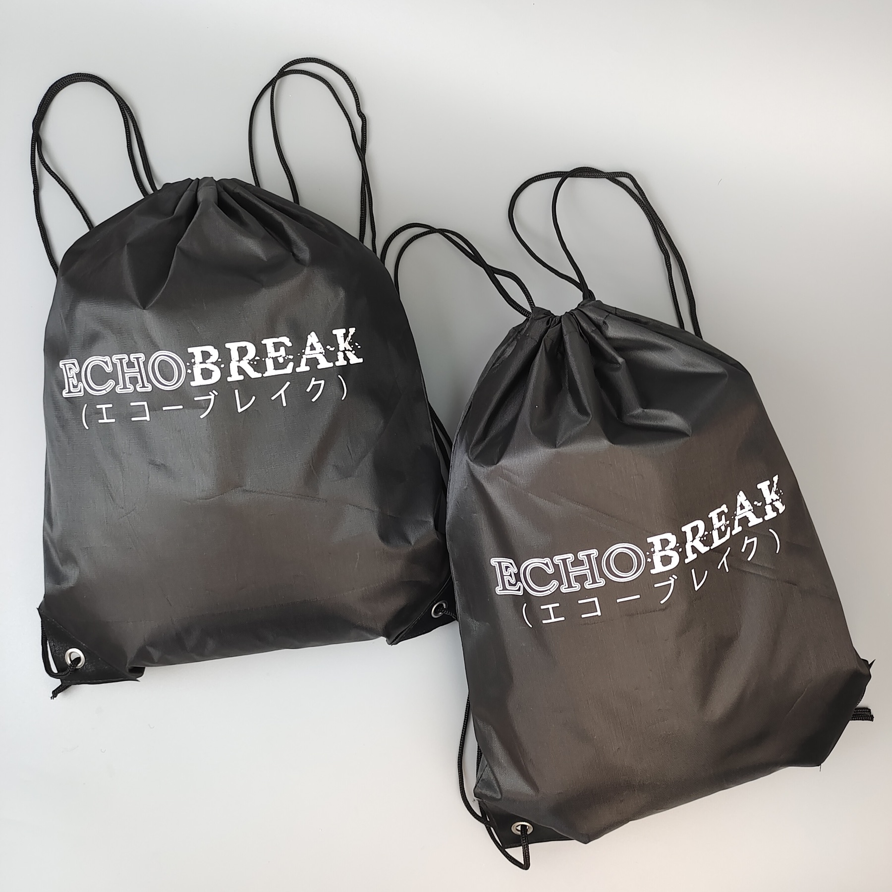 Black Screen-Printed Polyester Backpack view 5