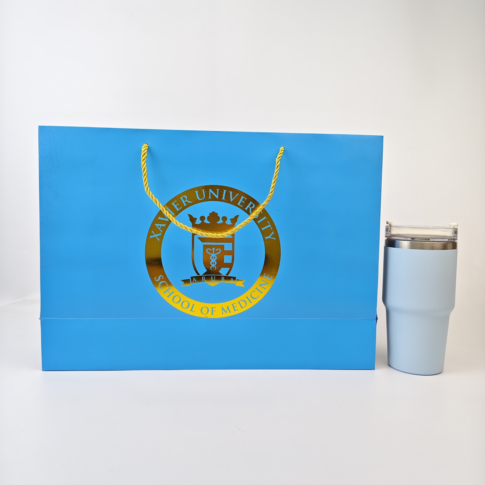 Blue Hot Foil Paper Bag view 2