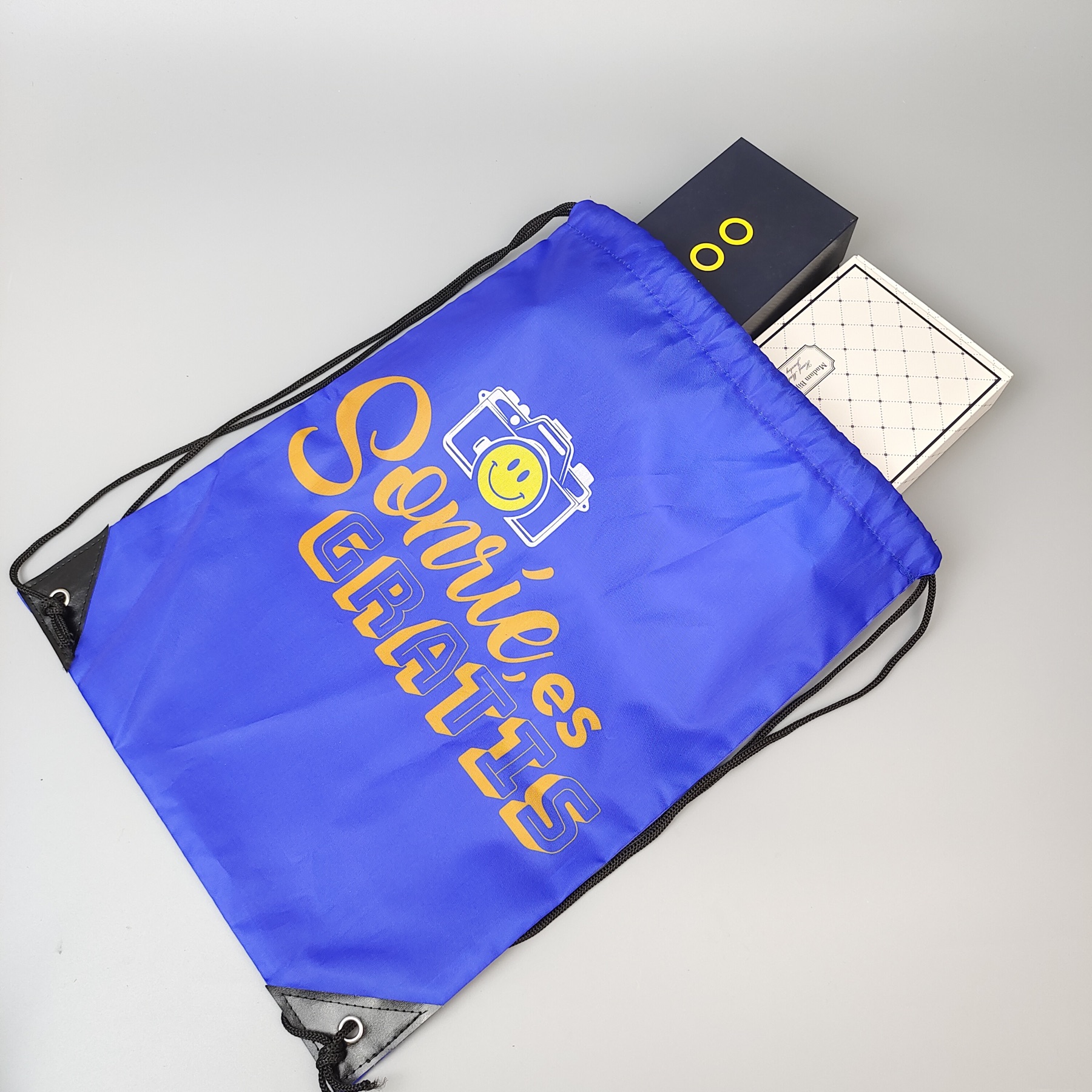Blue Sublimation Polyester Backpack view 2