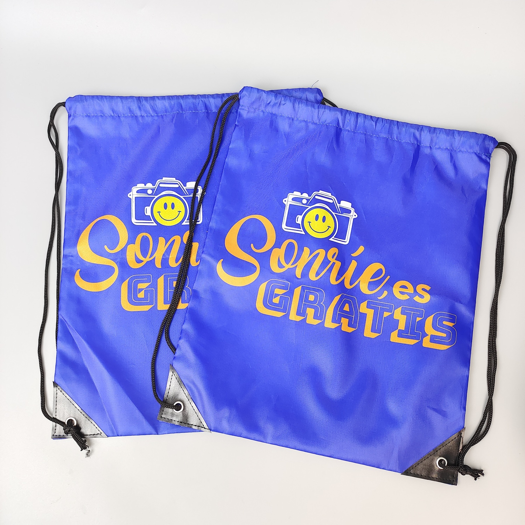 Blue Sublimation Polyester Backpack view 3