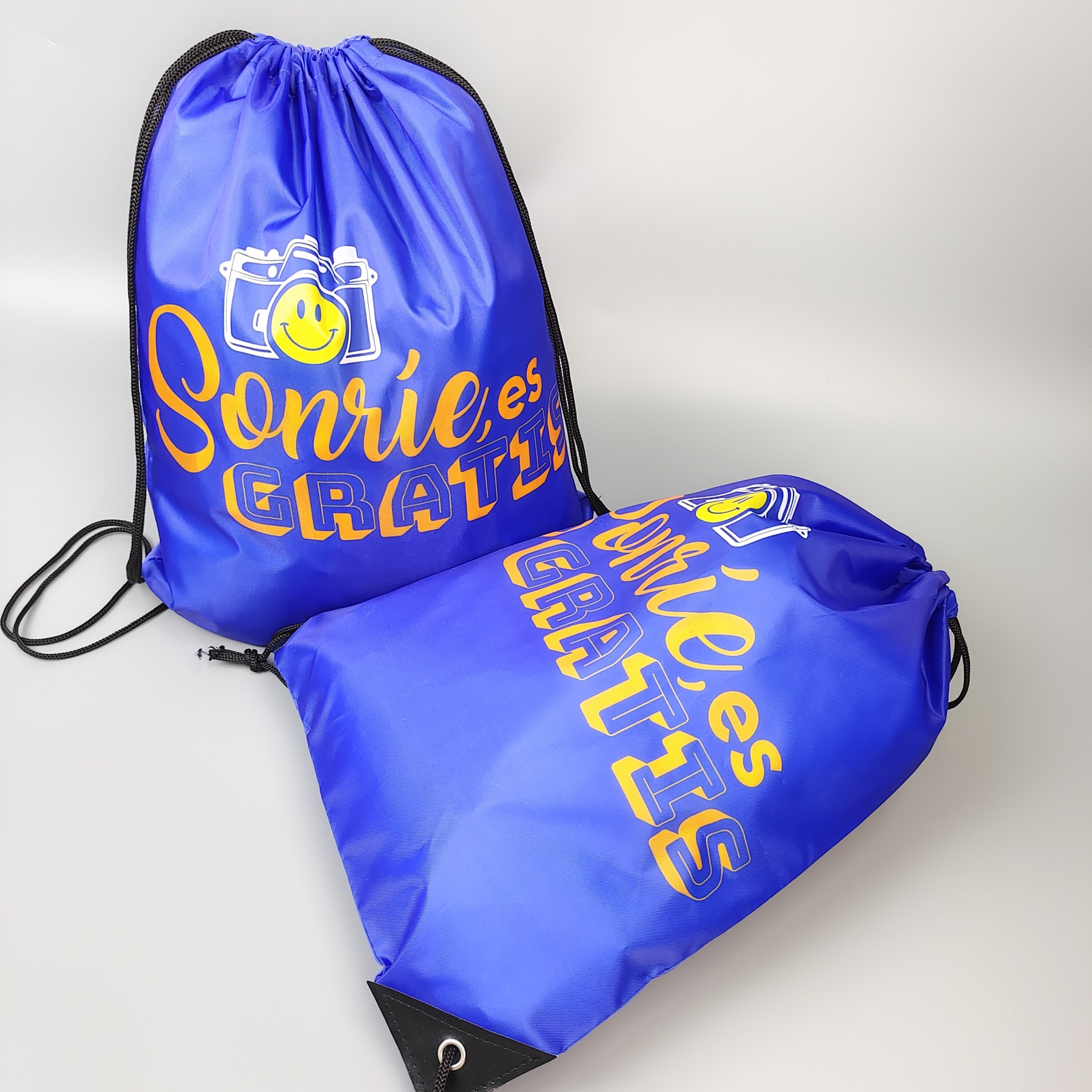 Blue Sublimation Polyester Backpack view 4