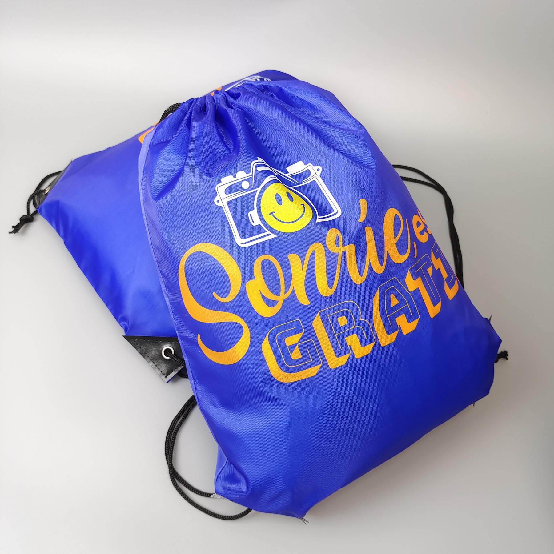 Blue Sublimation Polyester Backpack view 5