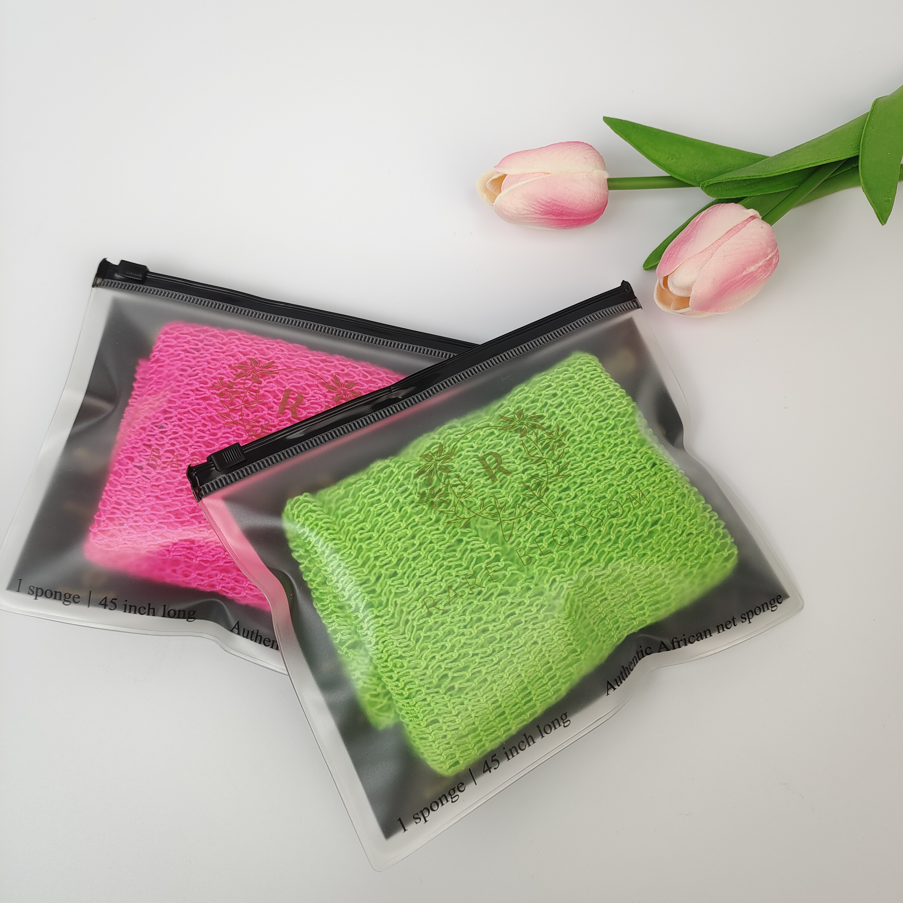 clear PVC cosmetic pouch with black zipper - view 3