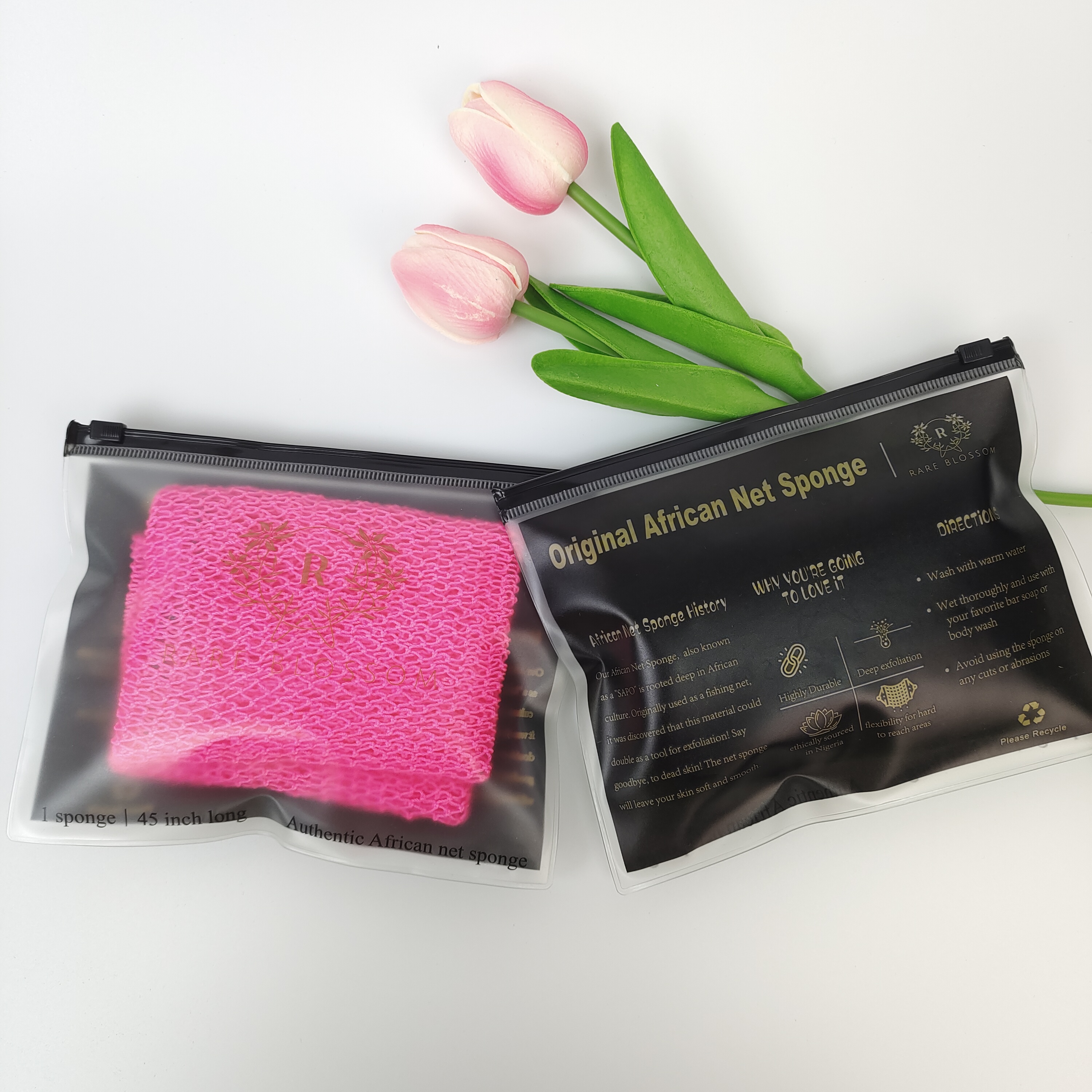 clear PVC cosmetic pouch with black zipper - view 6