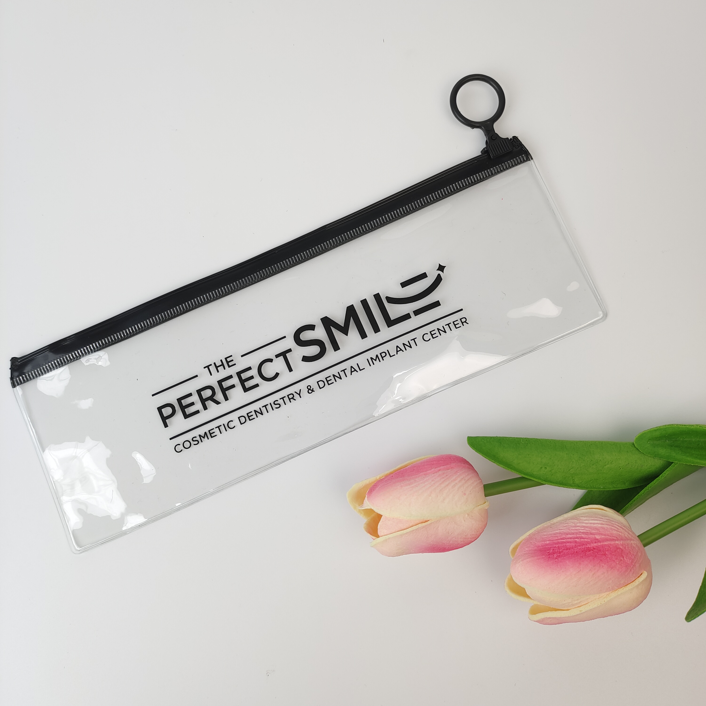 clear printed PVC zipper bag for dental care products - view 5