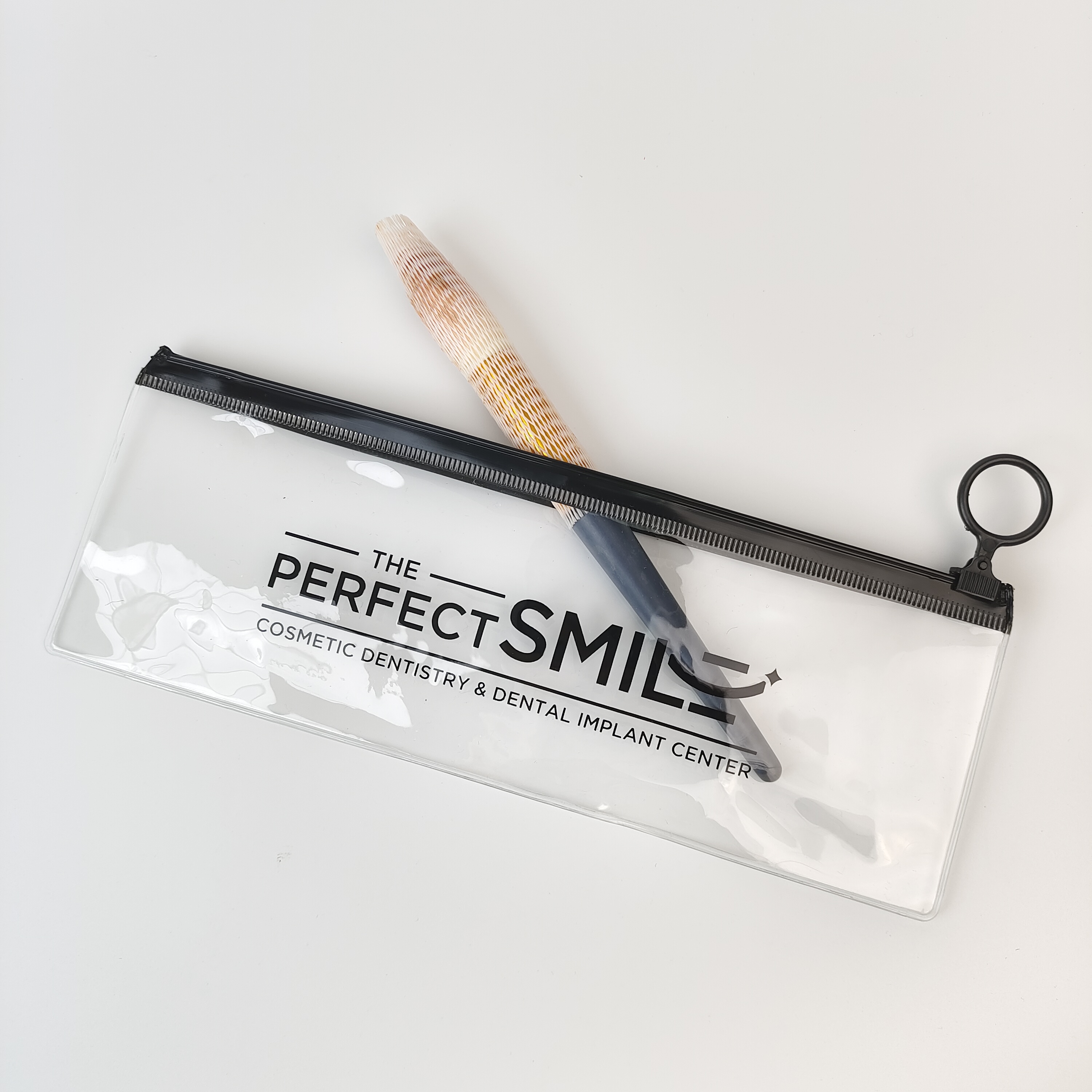 clear printed PVC zipper bag for dental care products - view 6