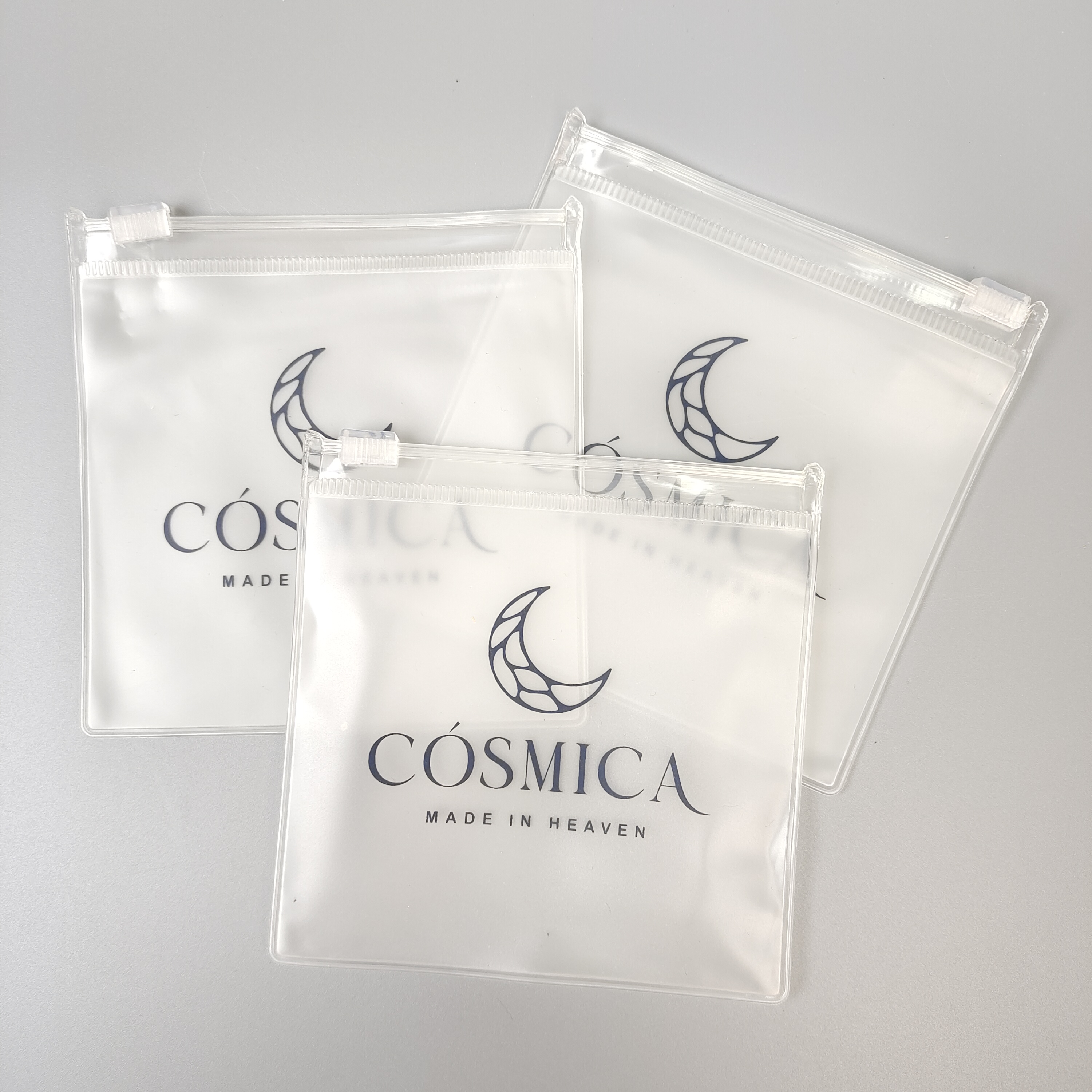 small transparent PVC zipper pouch for jewelry