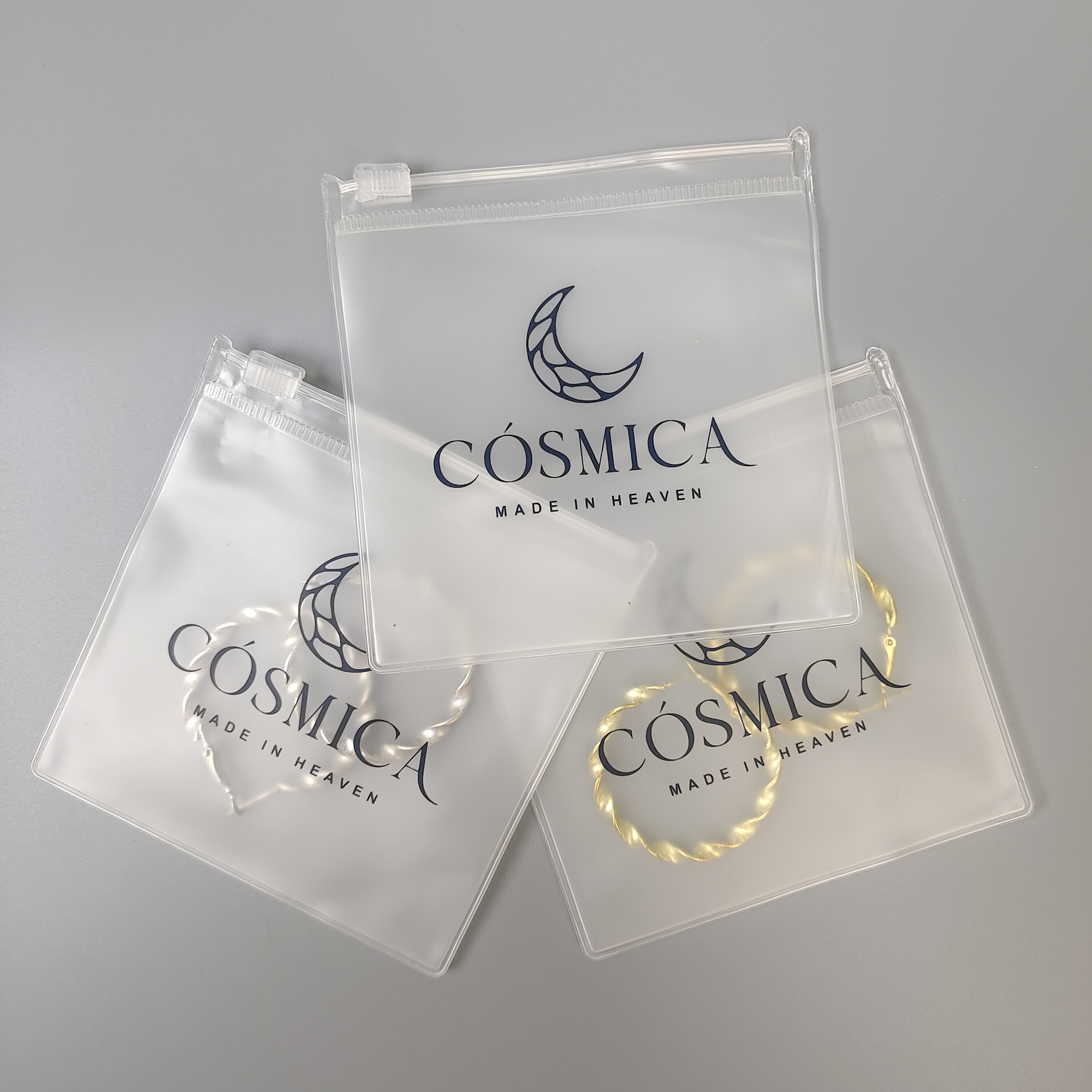small transparent PVC zipper pouch for jewelry - view 2