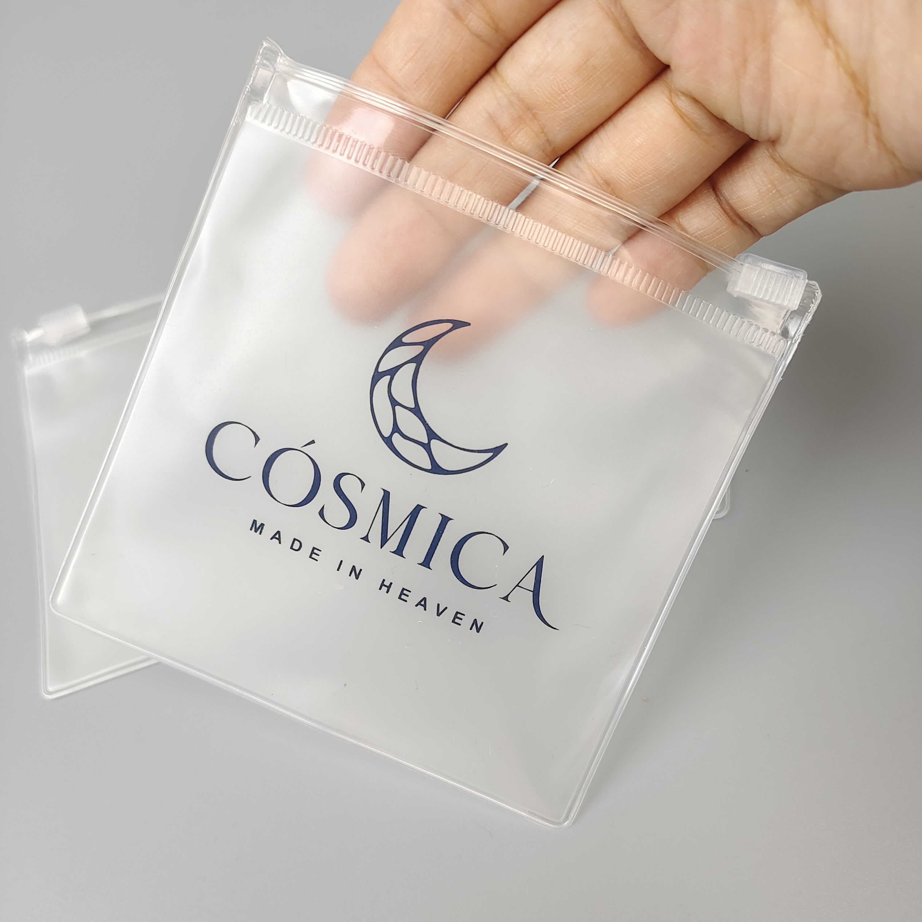 small transparent PVC zipper pouch for jewelry - view 5
