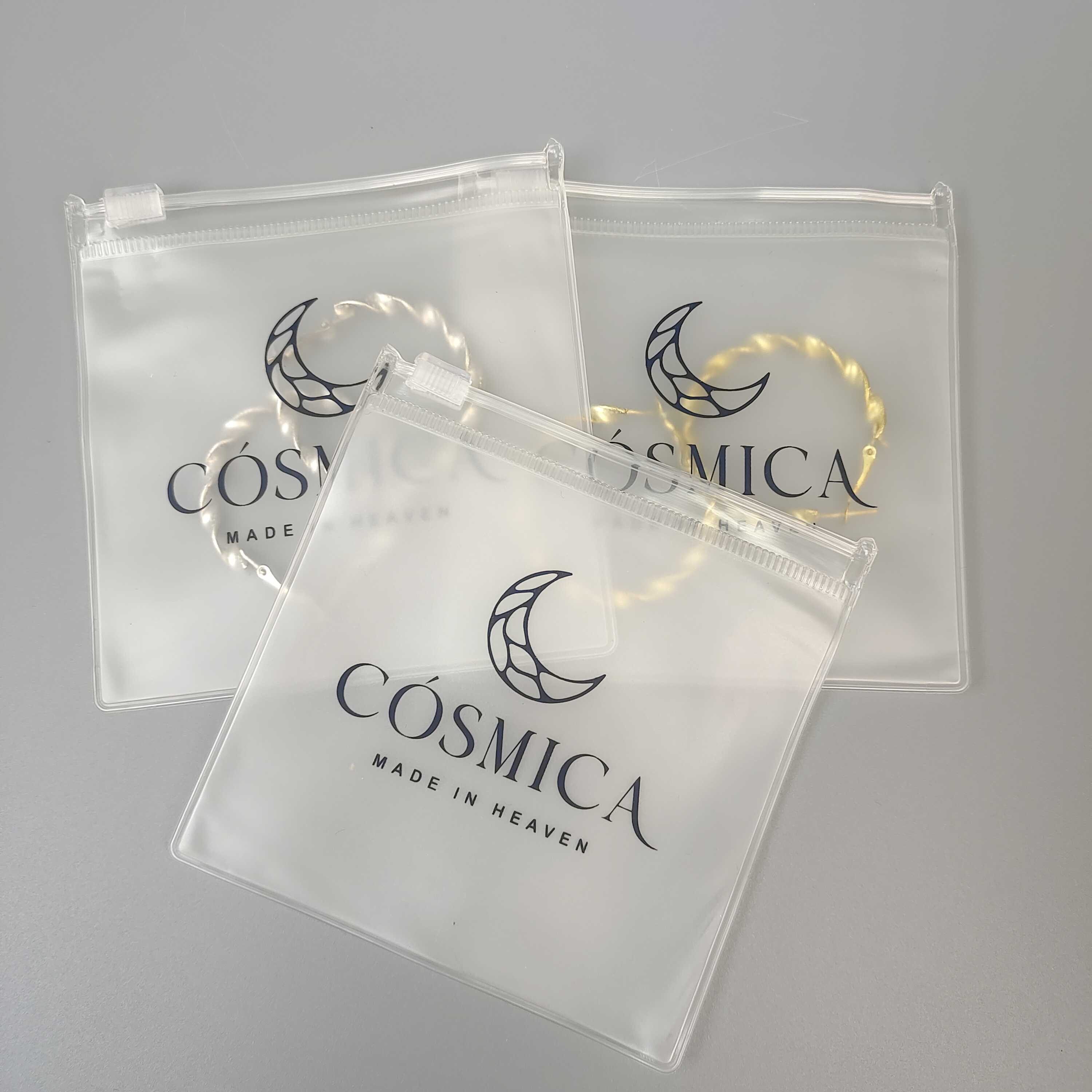 small transparent PVC zipper pouch for jewelry - view 6