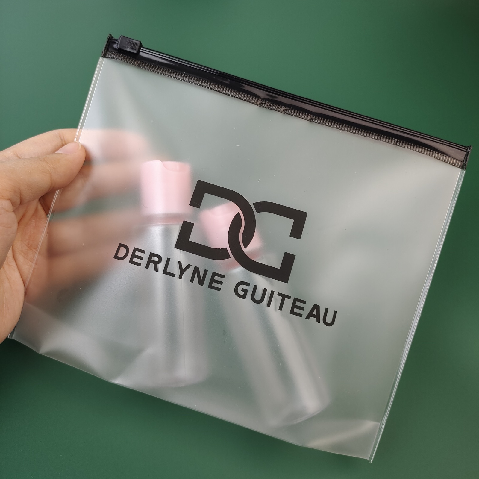 Frosted Bottom-Gusset PVC Zipper Bag
