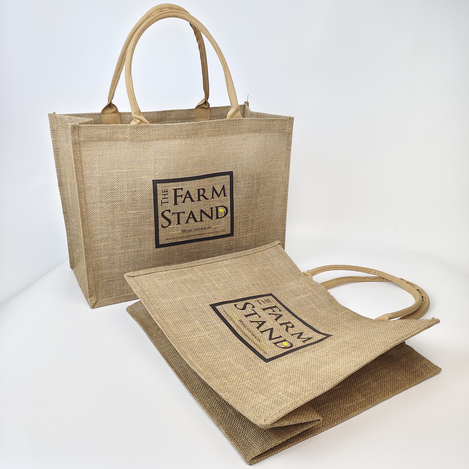 Large Jute Tote Bag view 1