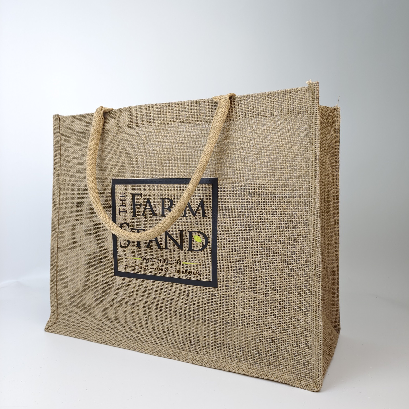 Large Jute Tote Bag view 3