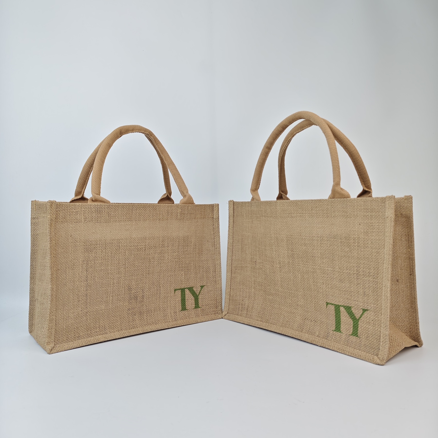 Natural Jute Tote Bag view 2