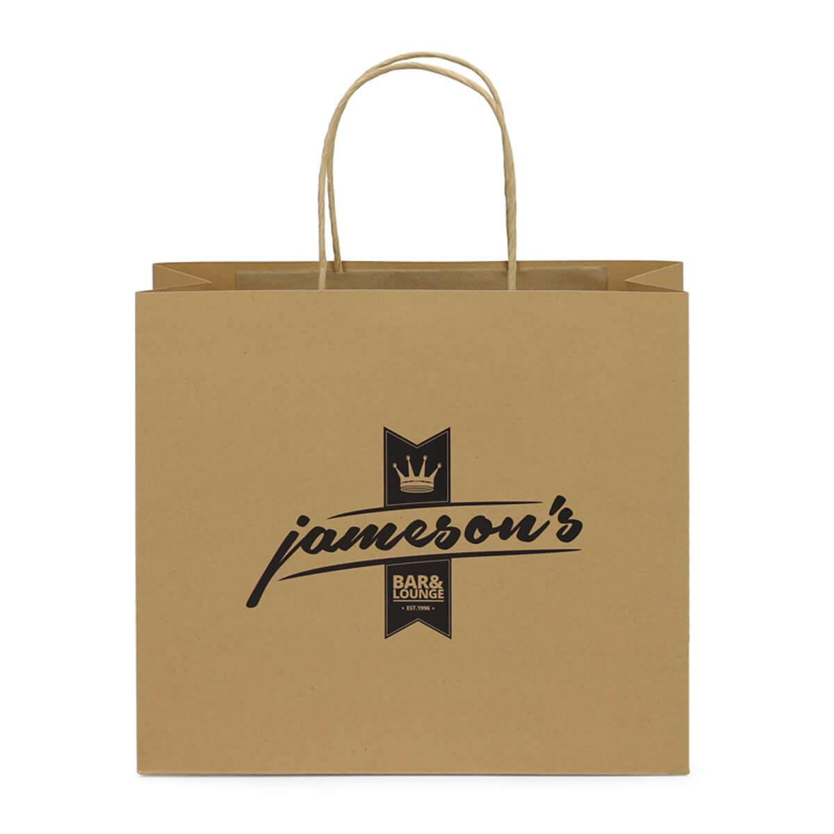 Natural Kraft Paper Bag with Handles view 2