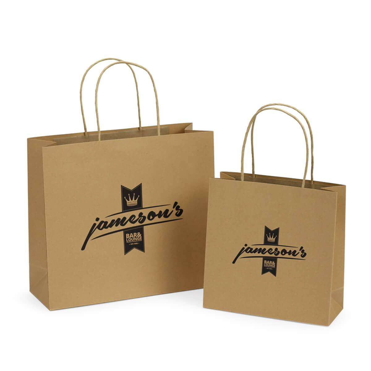 Natural Kraft Paper Bag with Handles view 3