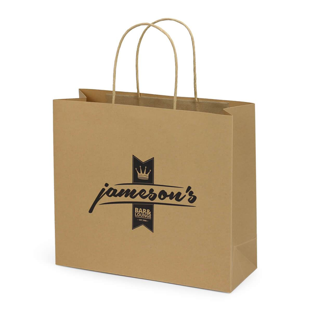 Natural Kraft Paper Bag with Handles view 5