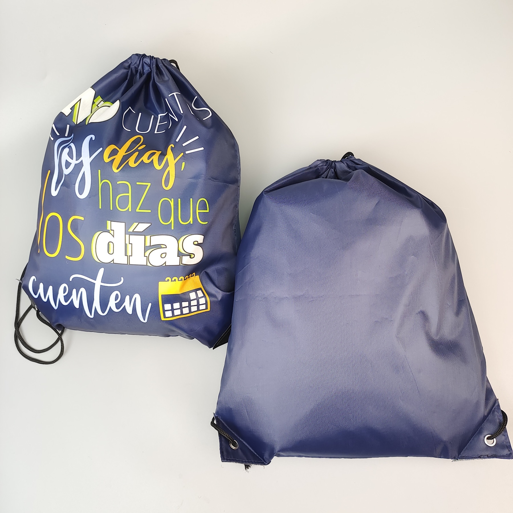 Navy Sublimation Printed Polyester Backpack view 2