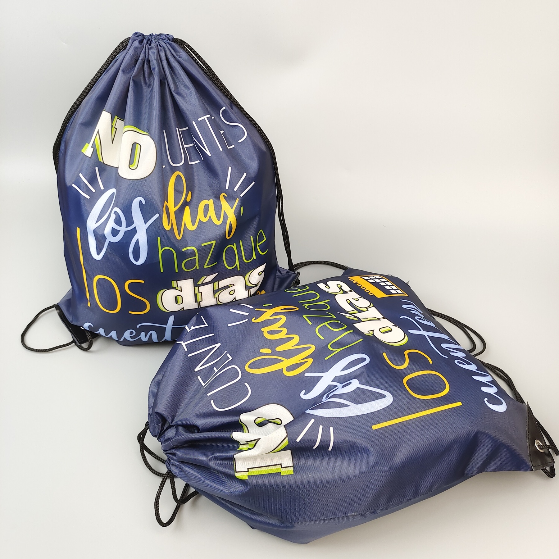 Navy Sublimation Printed Polyester Backpack view 6