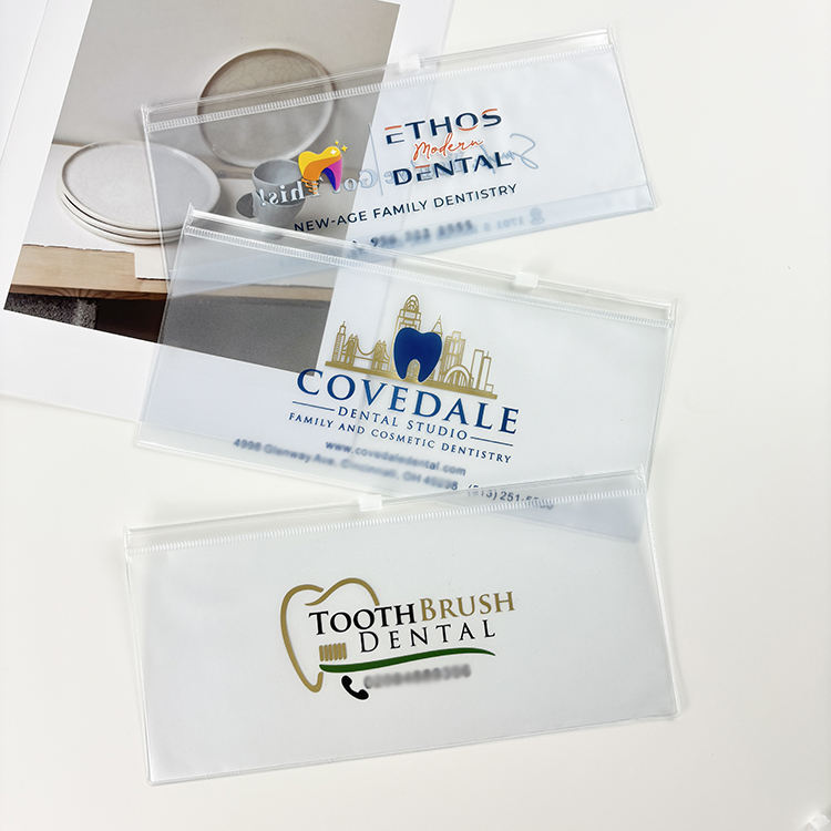 clear pediatric dental PVC pouch with all-over printed artwork - view 6