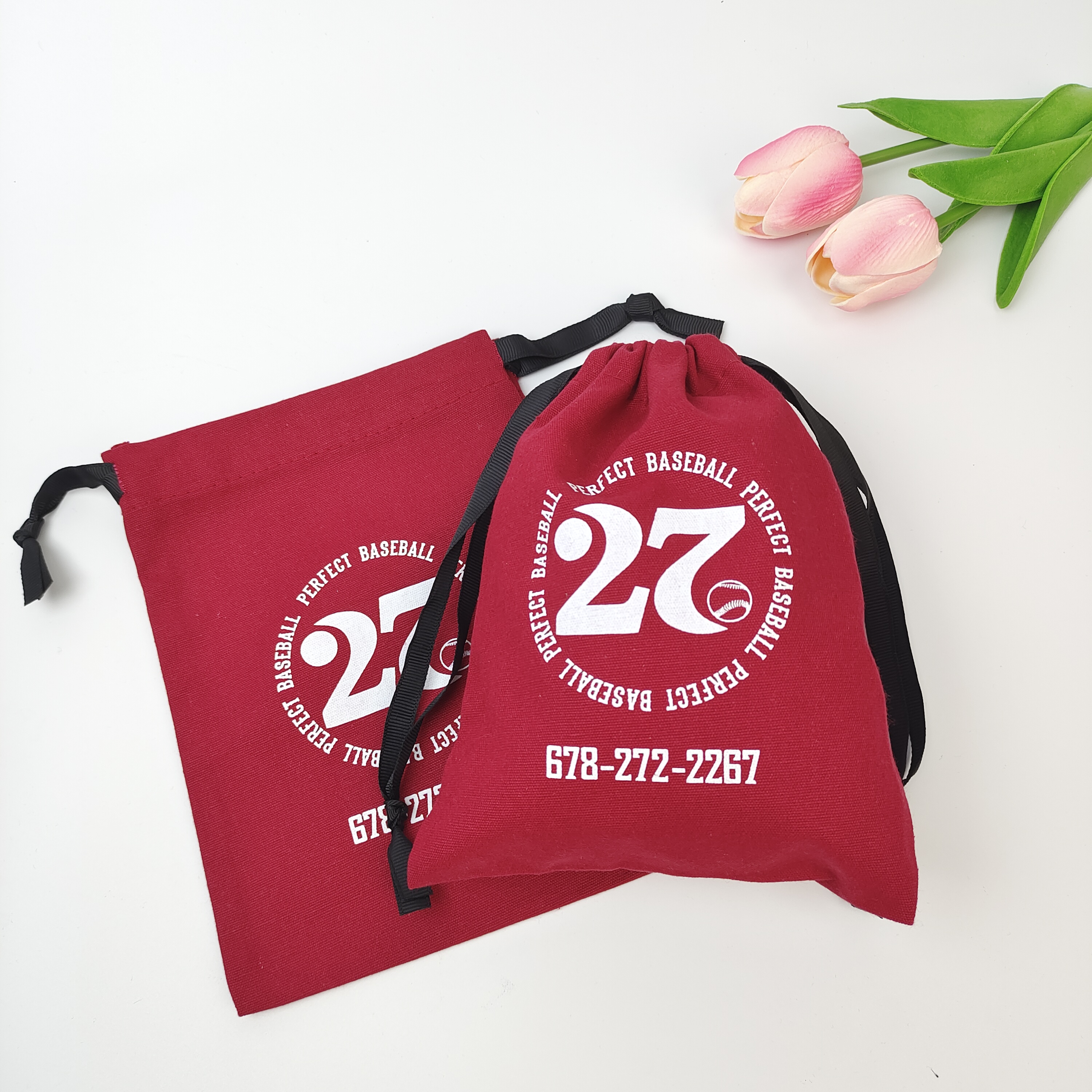 plain natural cotton drawstring pouch for small gifts - view 1