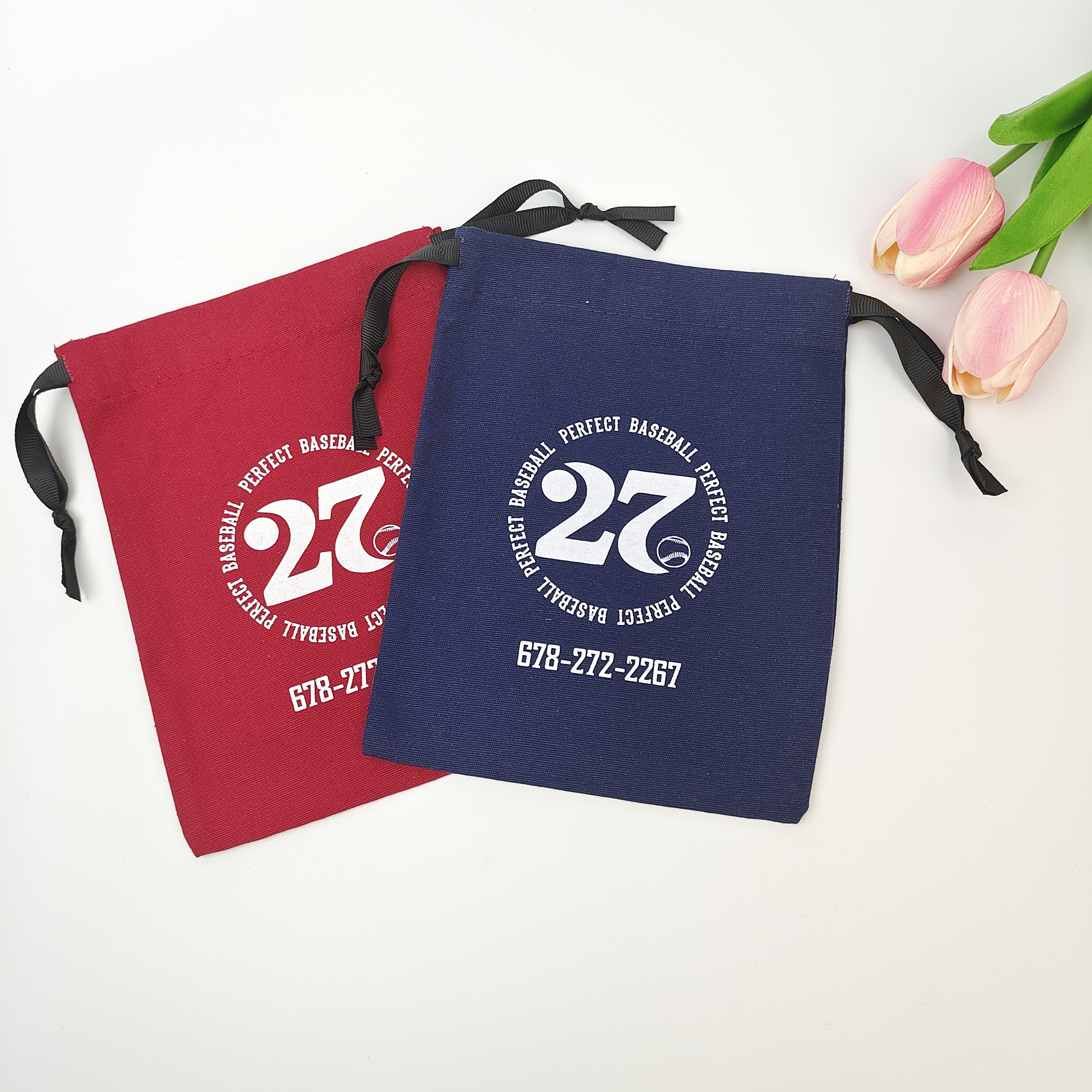 plain natural cotton drawstring pouch for small gifts - view 5