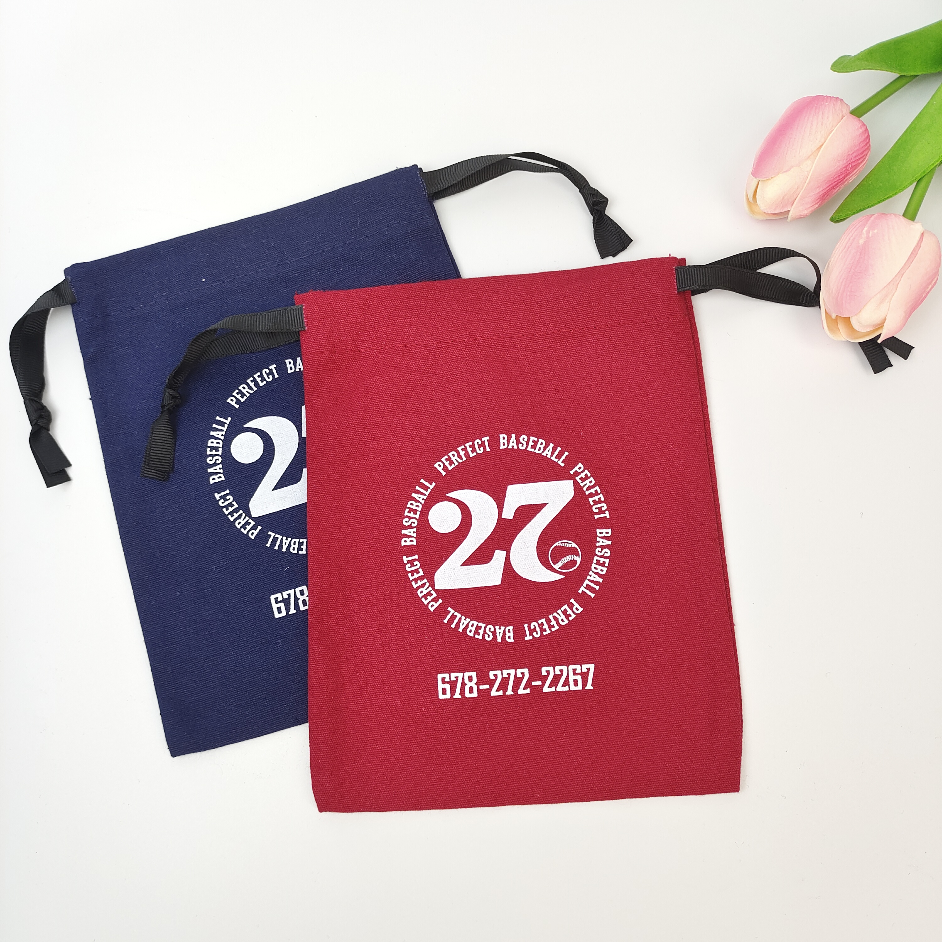 plain natural cotton drawstring pouch for small gifts - view 6
