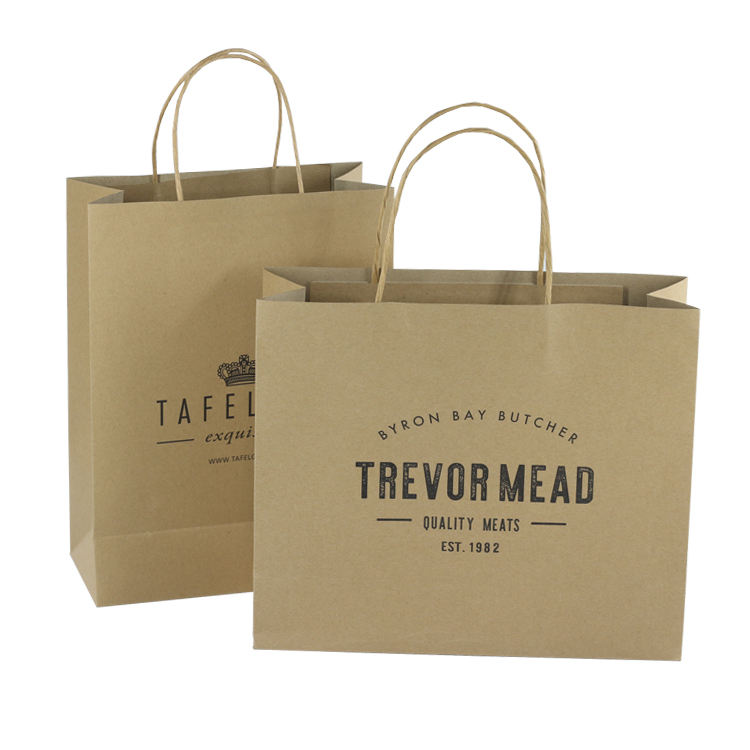 Printed Grocery Kraft Paper Bag view 2