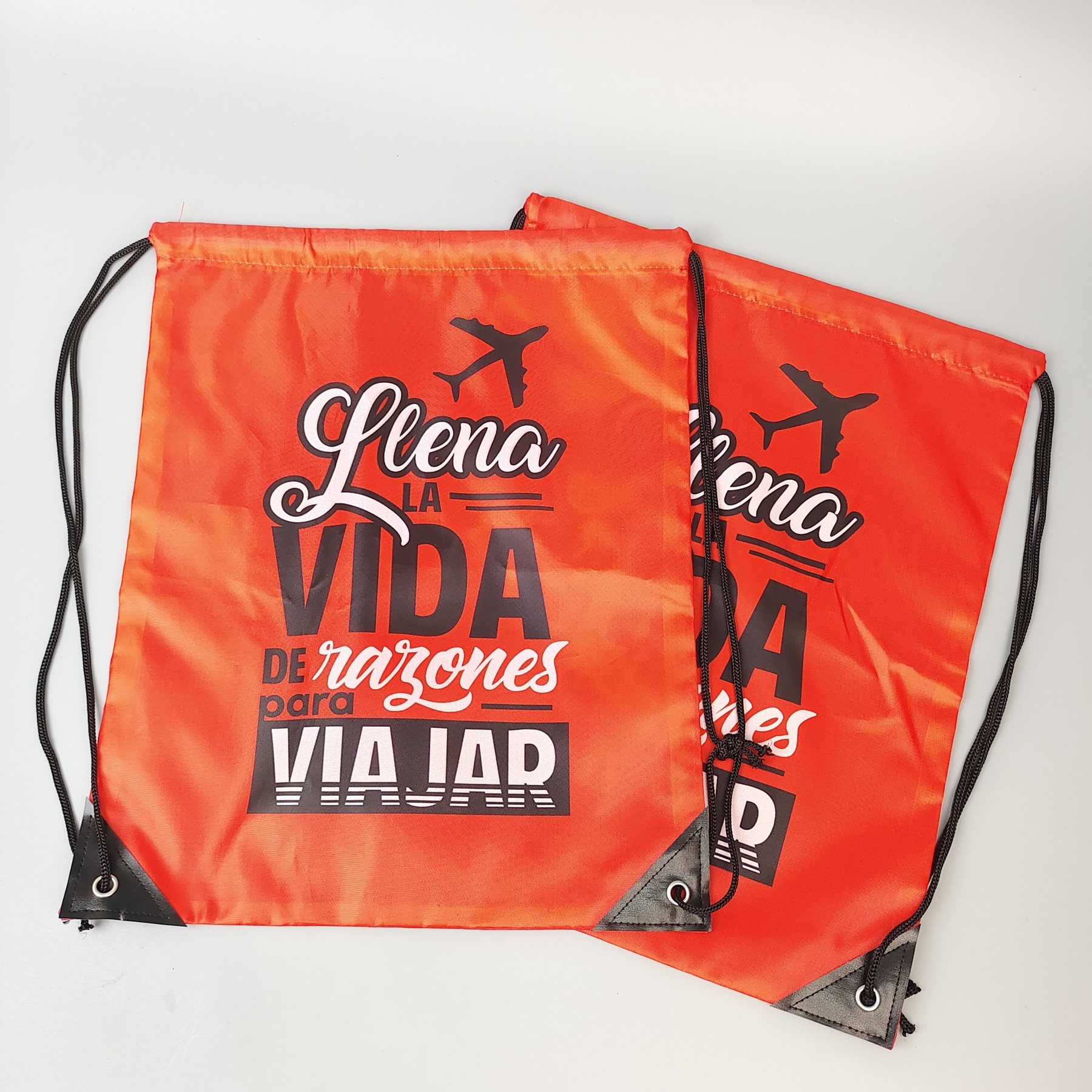 Red Polyester Backpack view 4