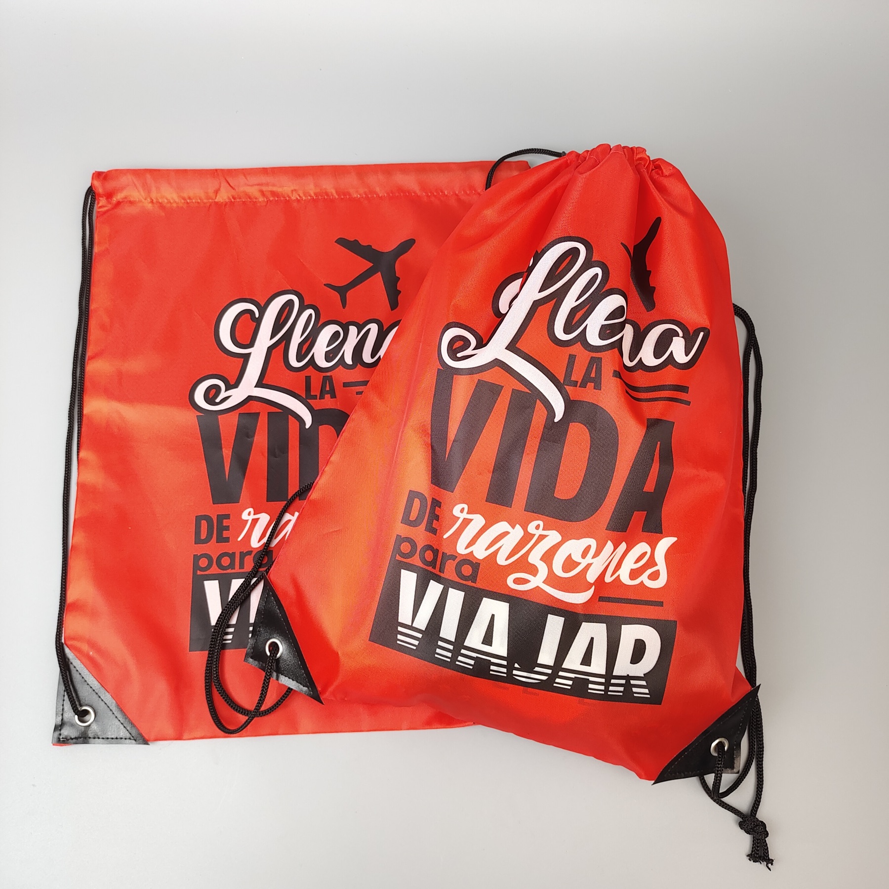 Red Polyester Backpack view 5