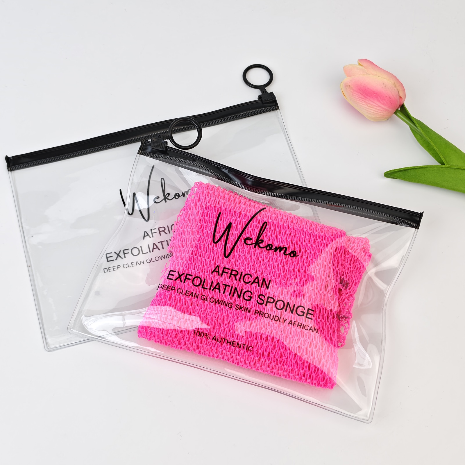 Single-Color Printed Clear PVC Zipper Bag