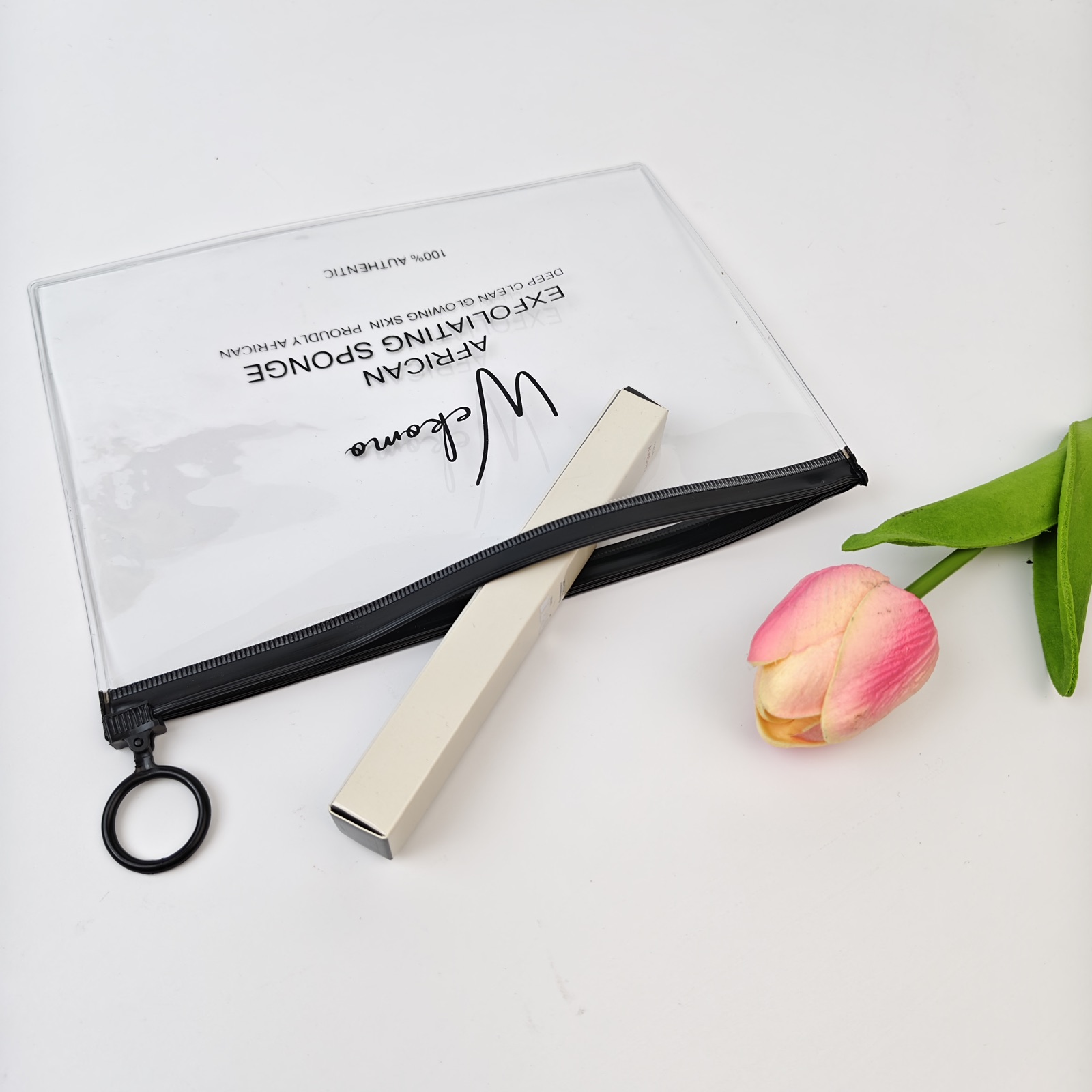 Single-Color Printed Clear PVC Zipper Bag view 3