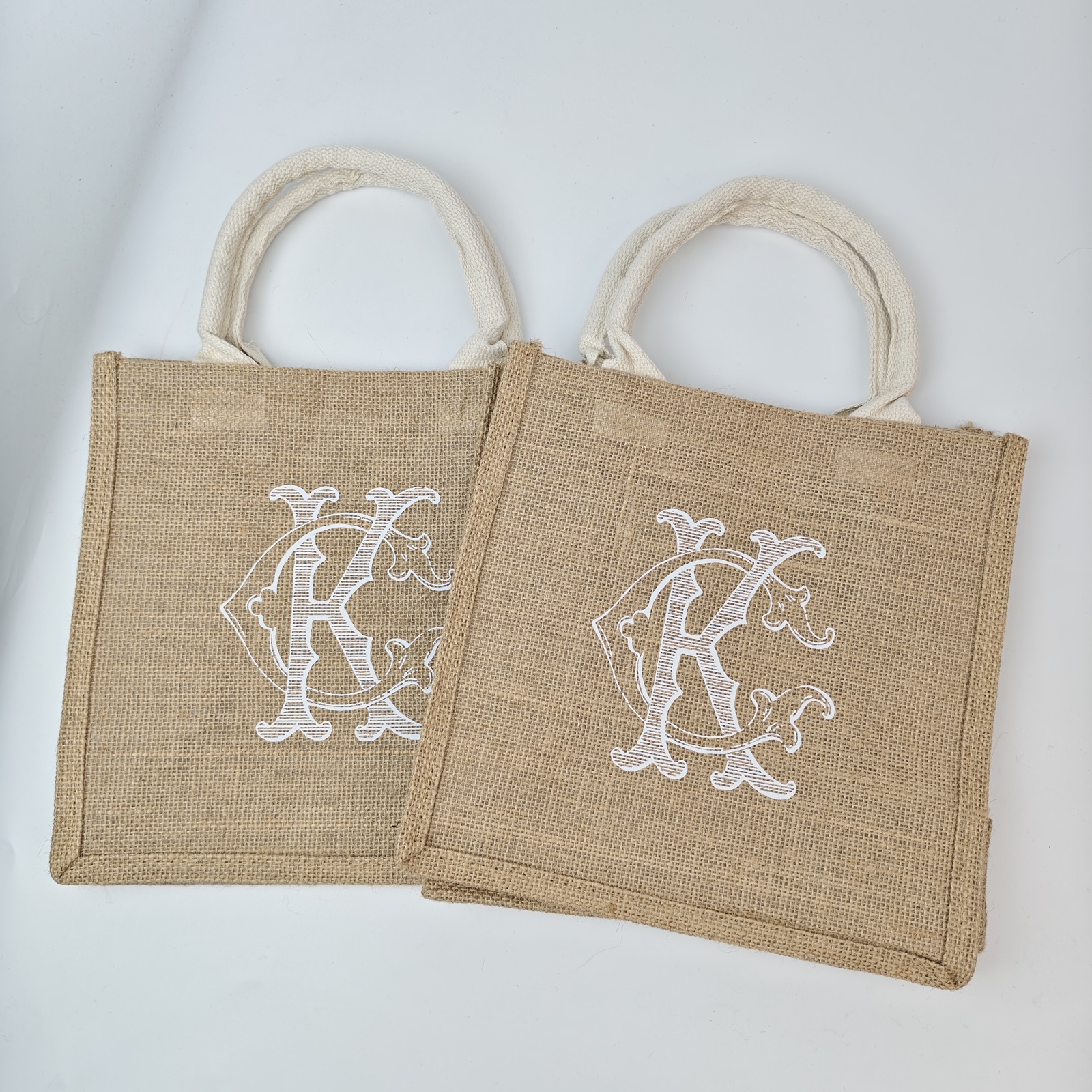 Small Printed Jute Bag view 2