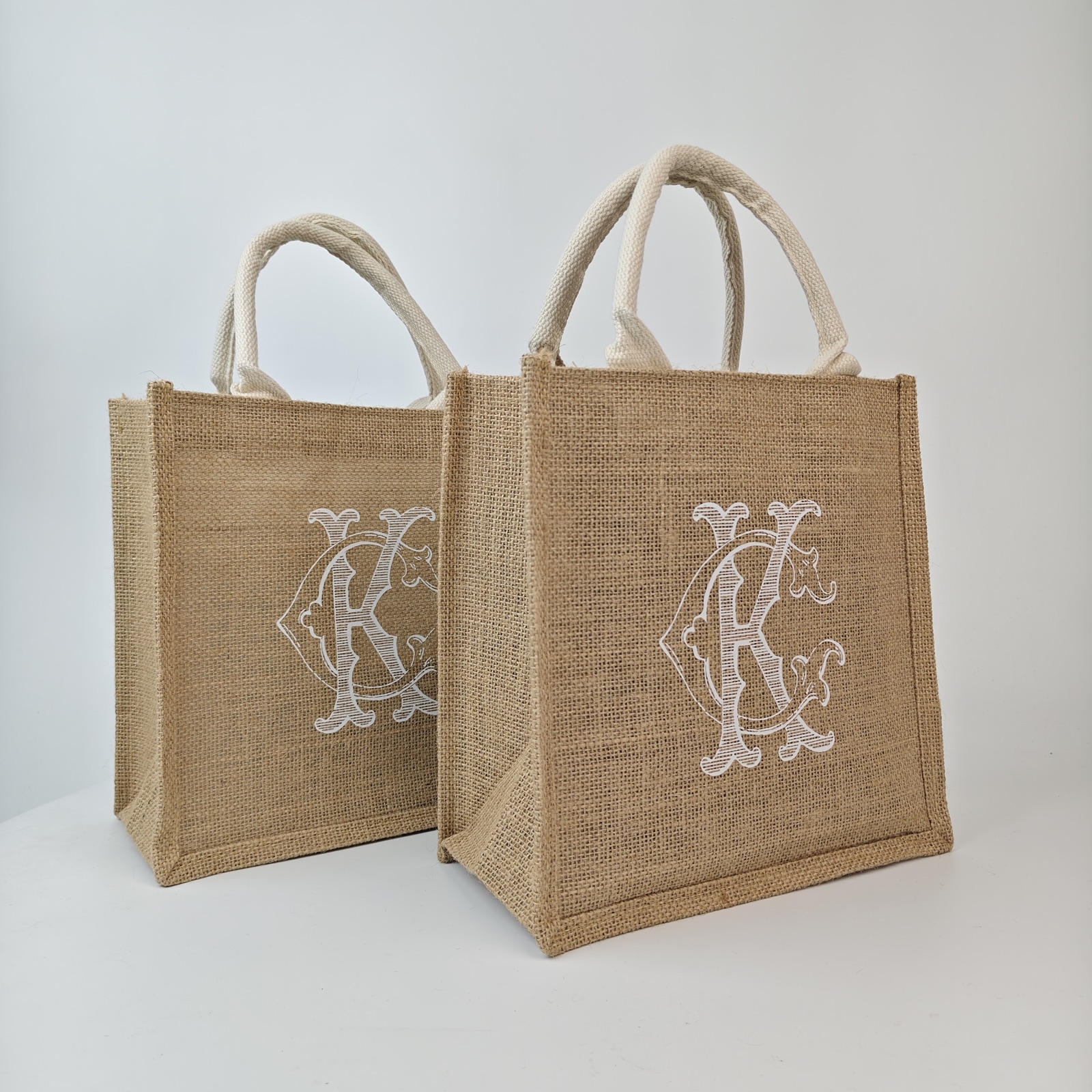 Small Printed Jute Bag view 3