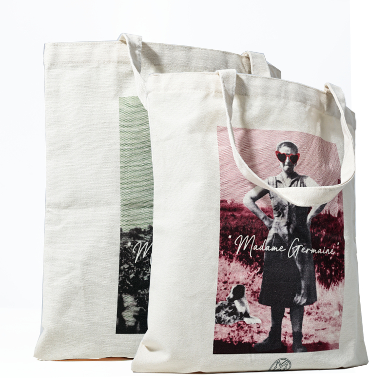 Vintage Printed Canvas Tote Bag view 3