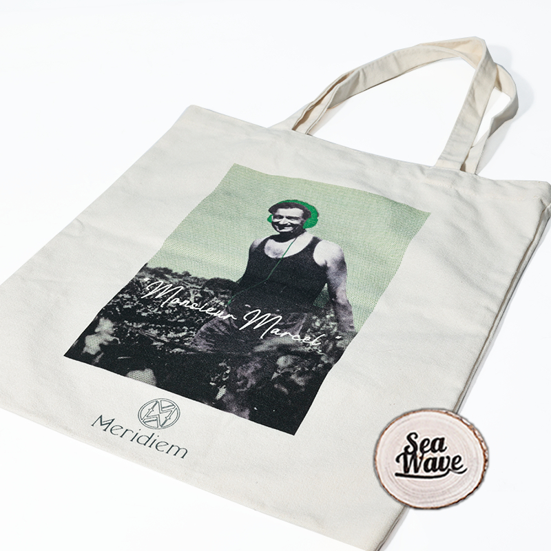 Vintage Printed Canvas Tote Bag view 6