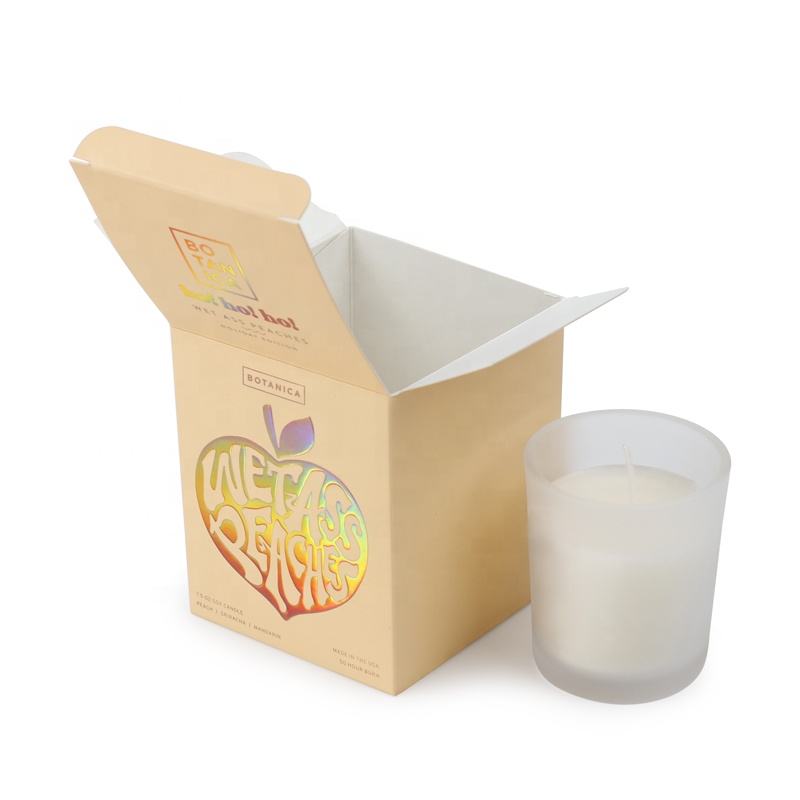 White Cardboard Candle Folding Carton