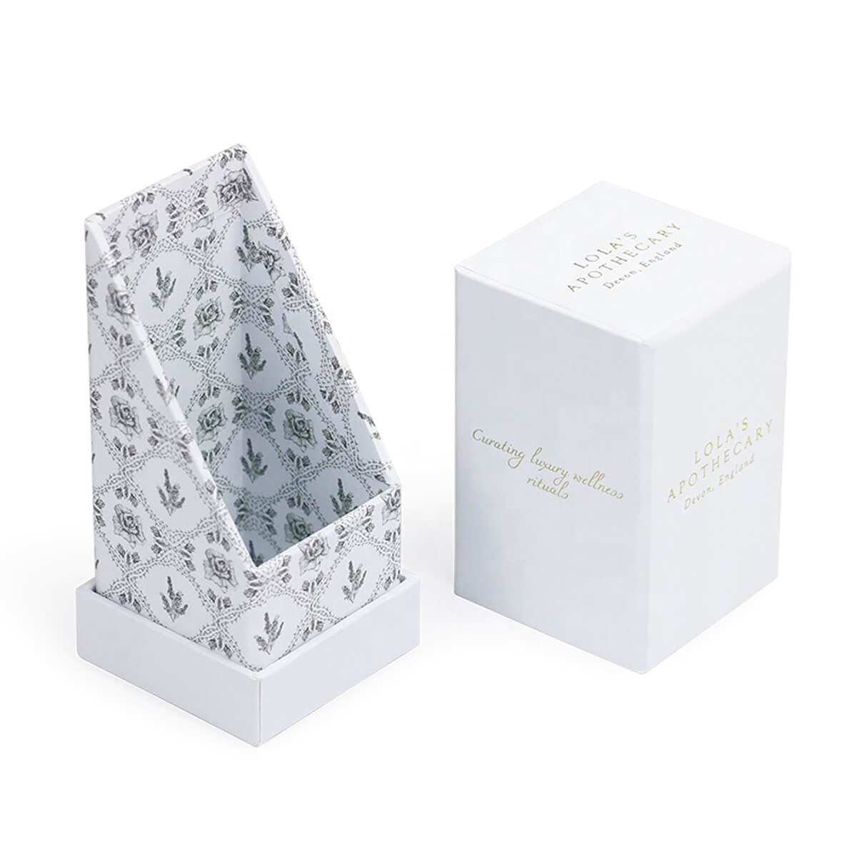 White Perfume Rigid Box with Insert view 1