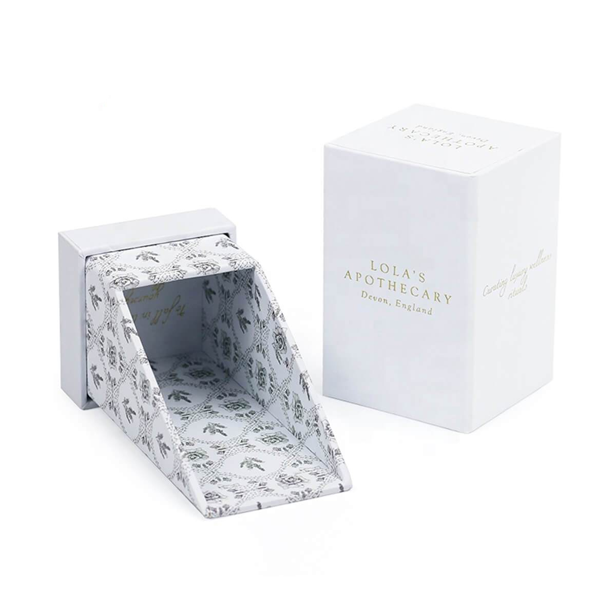White Perfume Rigid Box with Insert view 2