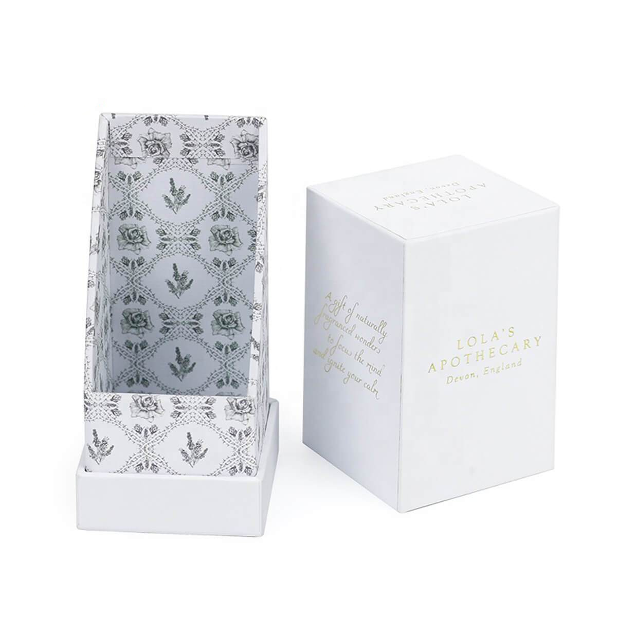 White Perfume Rigid Box with Insert view 3